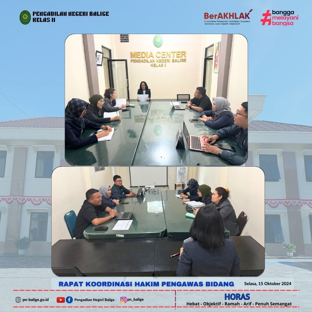 RAPAT KOORDINASI HAKIM PENGAWAS BIDANG