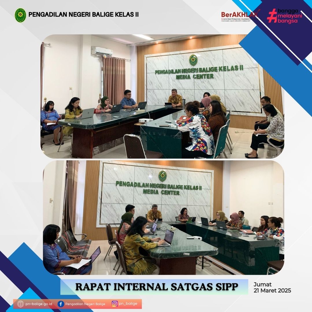 RAPAT INTERNAL SATGAS SIPP PENGADILAN NEGERI BALIGE