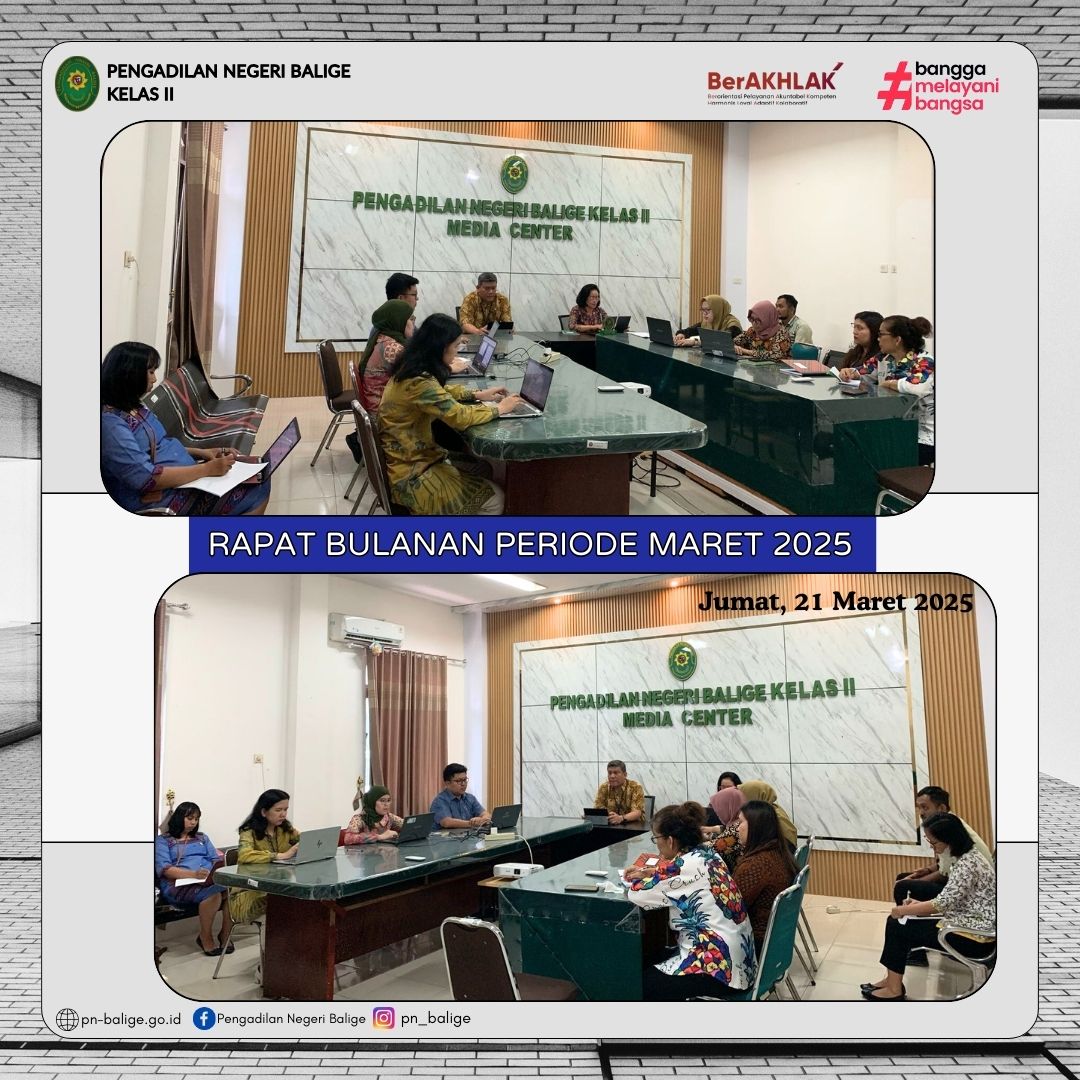 RAPAT BULANAN PERIODE MARET TAHUN 2025