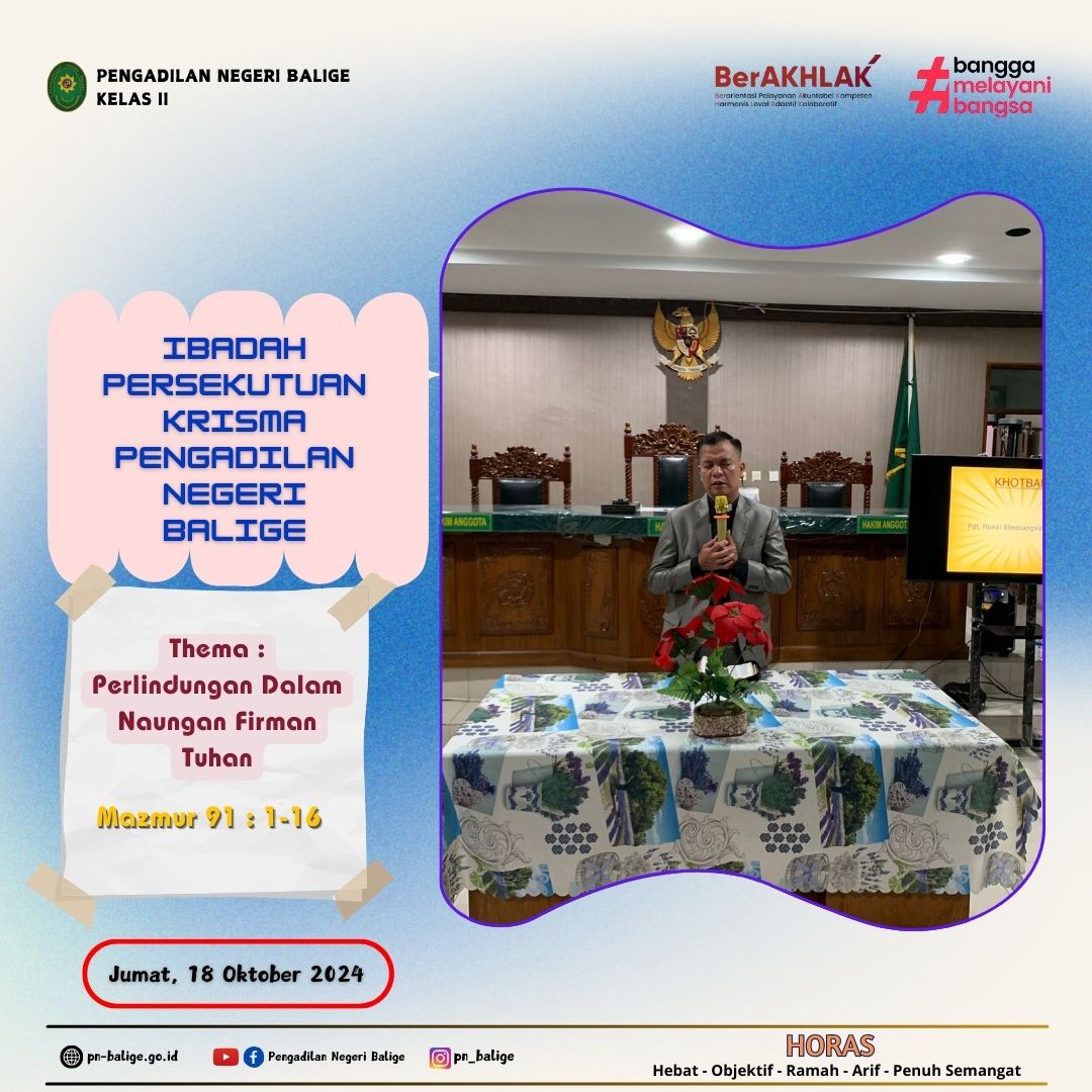 KEGIATAN IBADAH PERSEKUTUAN KRISMA 