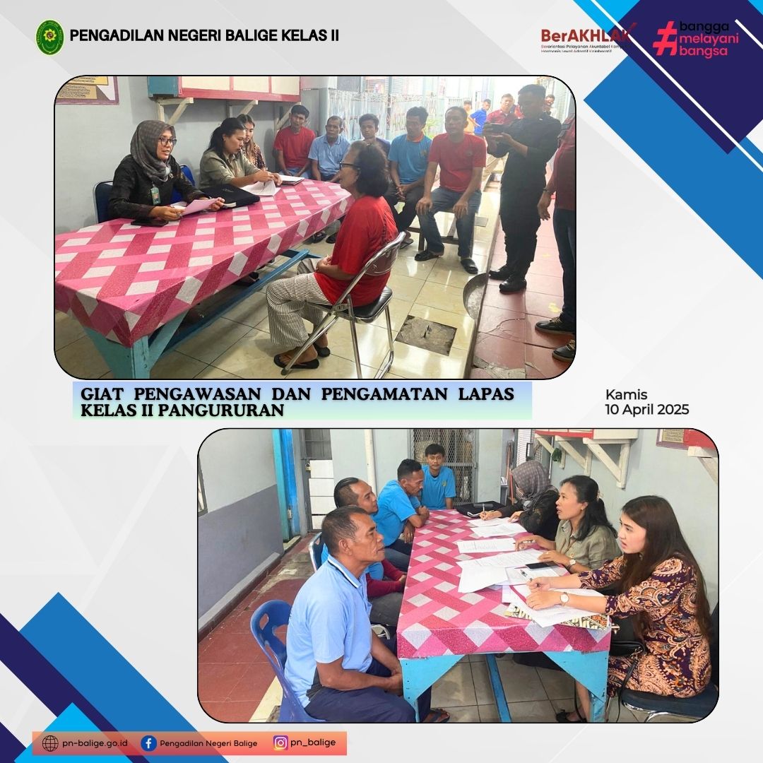 GIAT PENGAWASAN DAN PENGAMATAN DI LAPAS KELAS II PANGURURAN