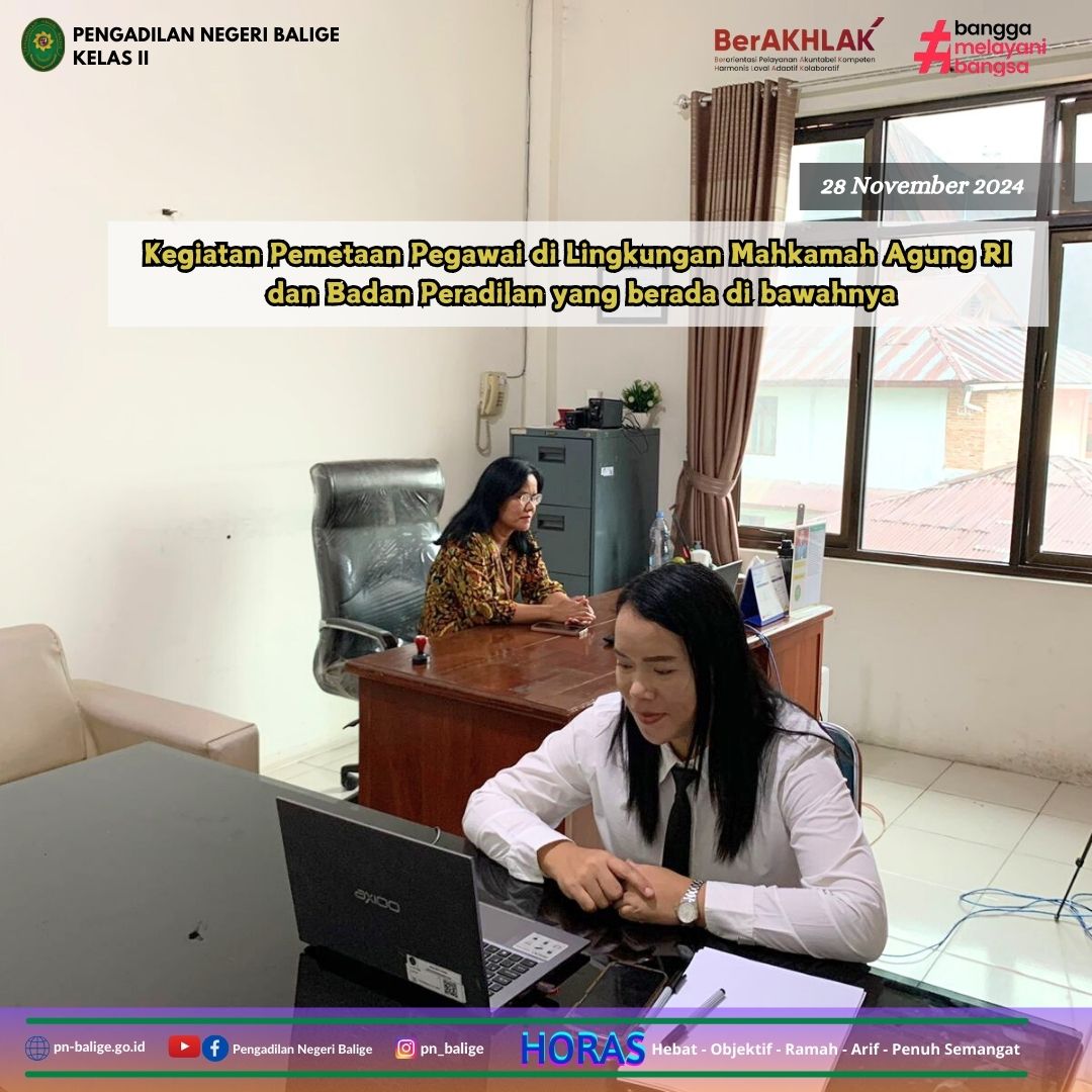 PELAKSANAAN KEGIATAN PEMETAAN PEGAWAI DI LINGKUNGAN MAHKAMAH AGUNG RI DAN BADAN PERADILAN YANG BERADA DI BAWAHNYA