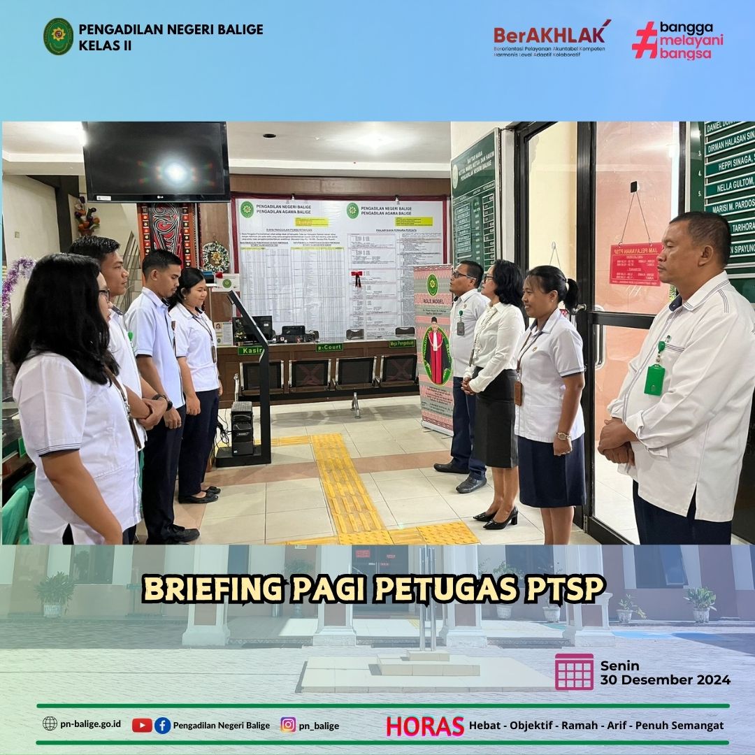 BRIEFING PAGI PETUGAS PTSP