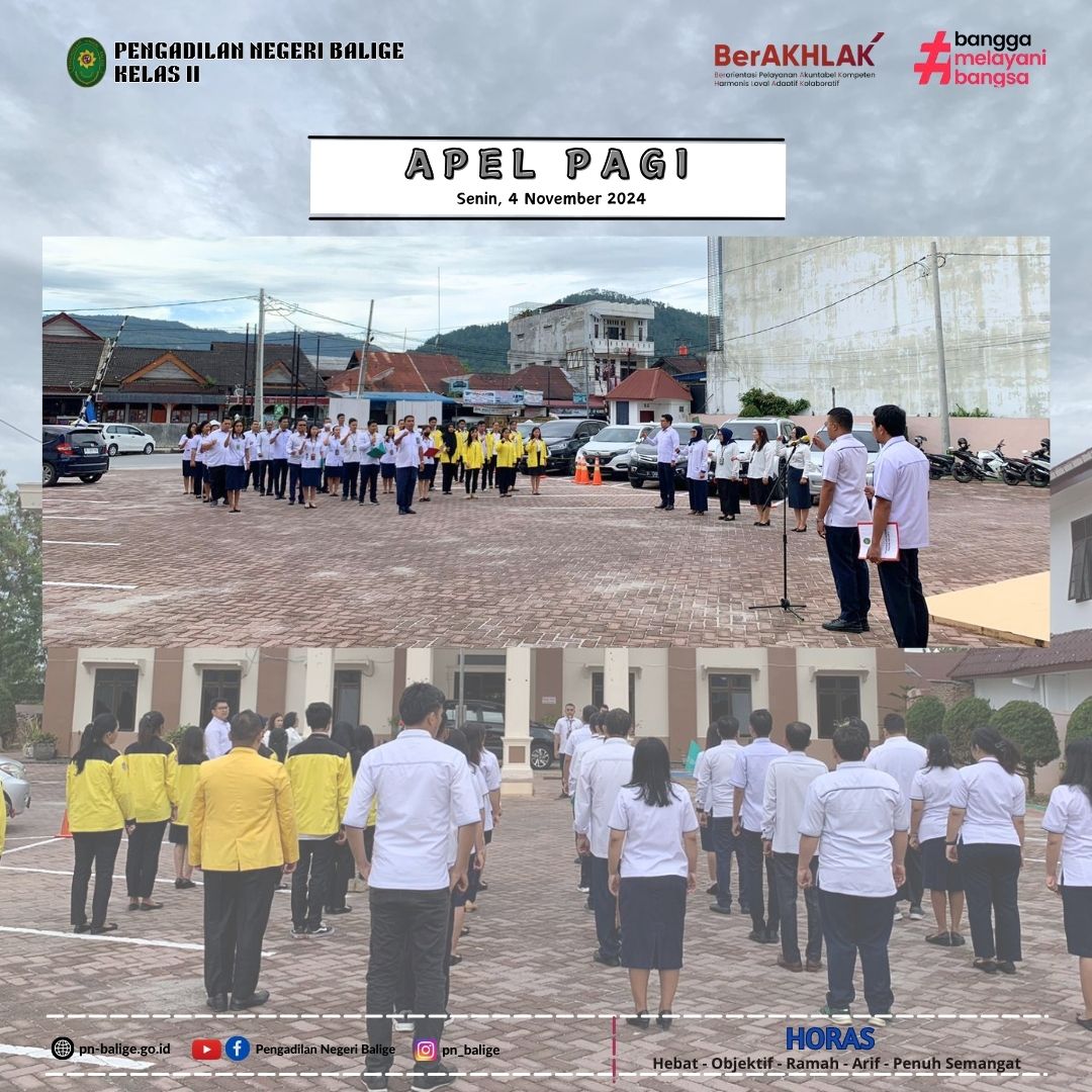 KEGIATAN APEL PAGI KEGIATAN APEL PAGI