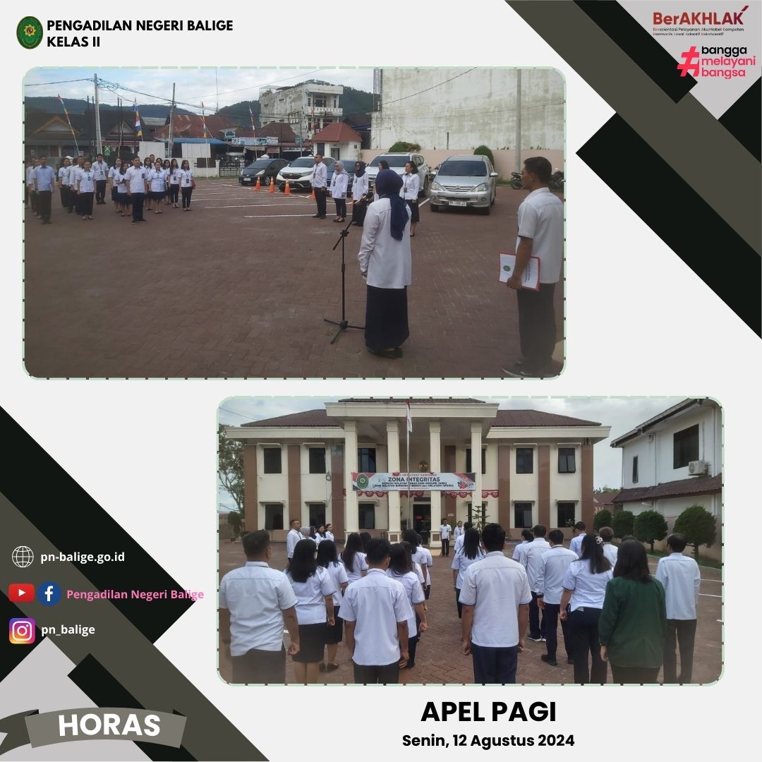 APEL PAGI - Senin, 12 Agustus 2024 APEL PAGI - Senin, 12 Agustus 2024