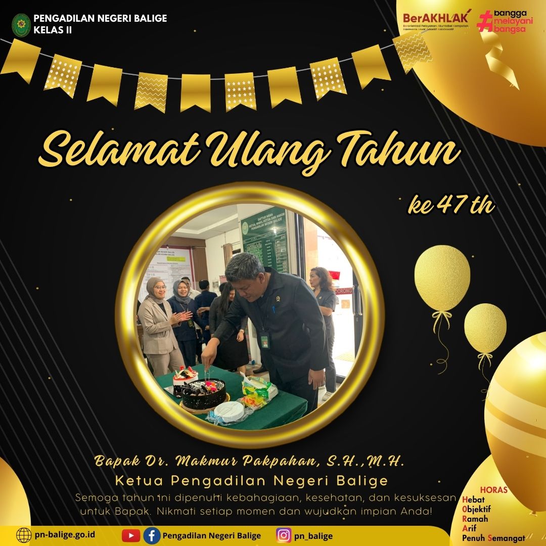 HUT Bapak Ketua HUT Bapak Ketua
