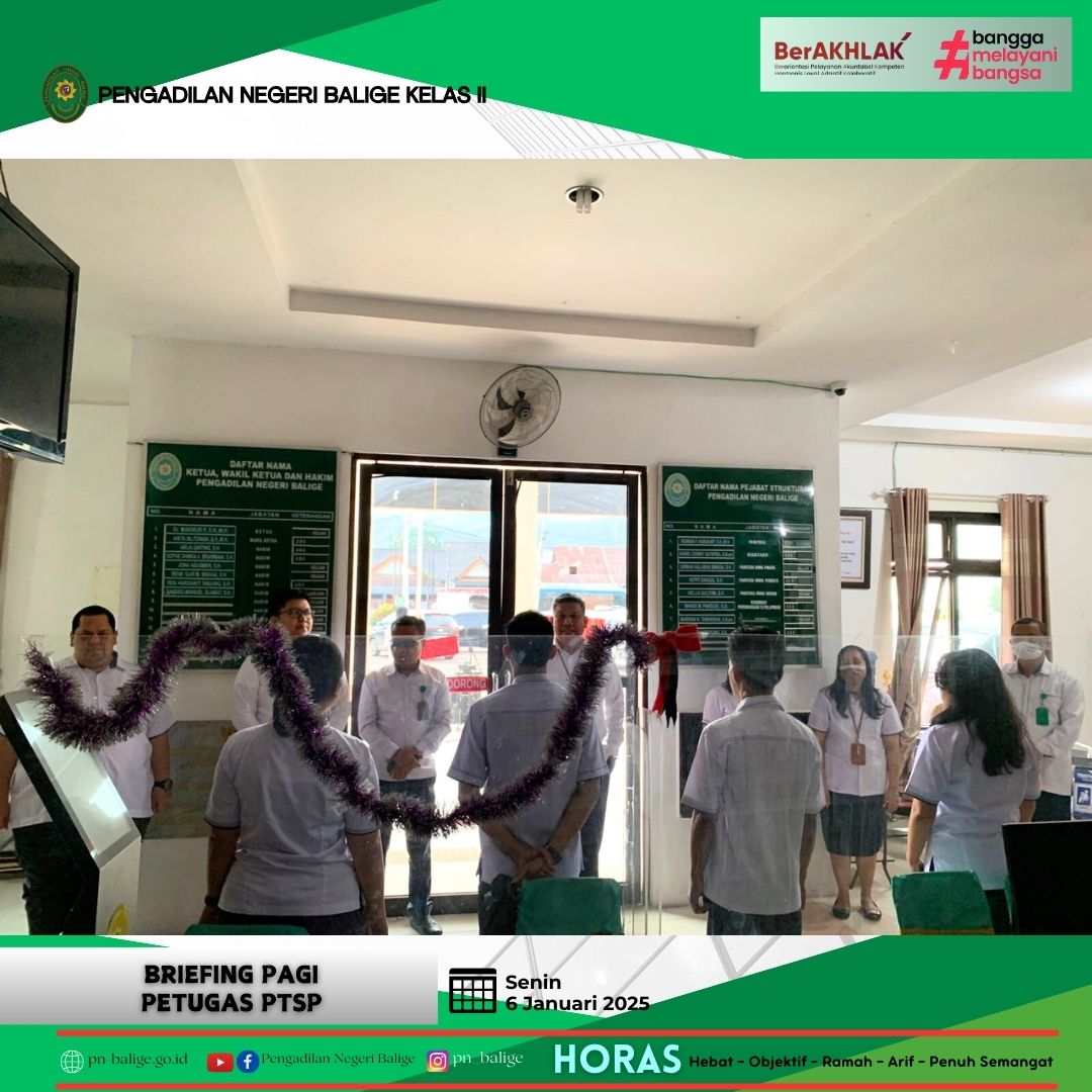 BRIEFING PAGI PETUGAS PTSP