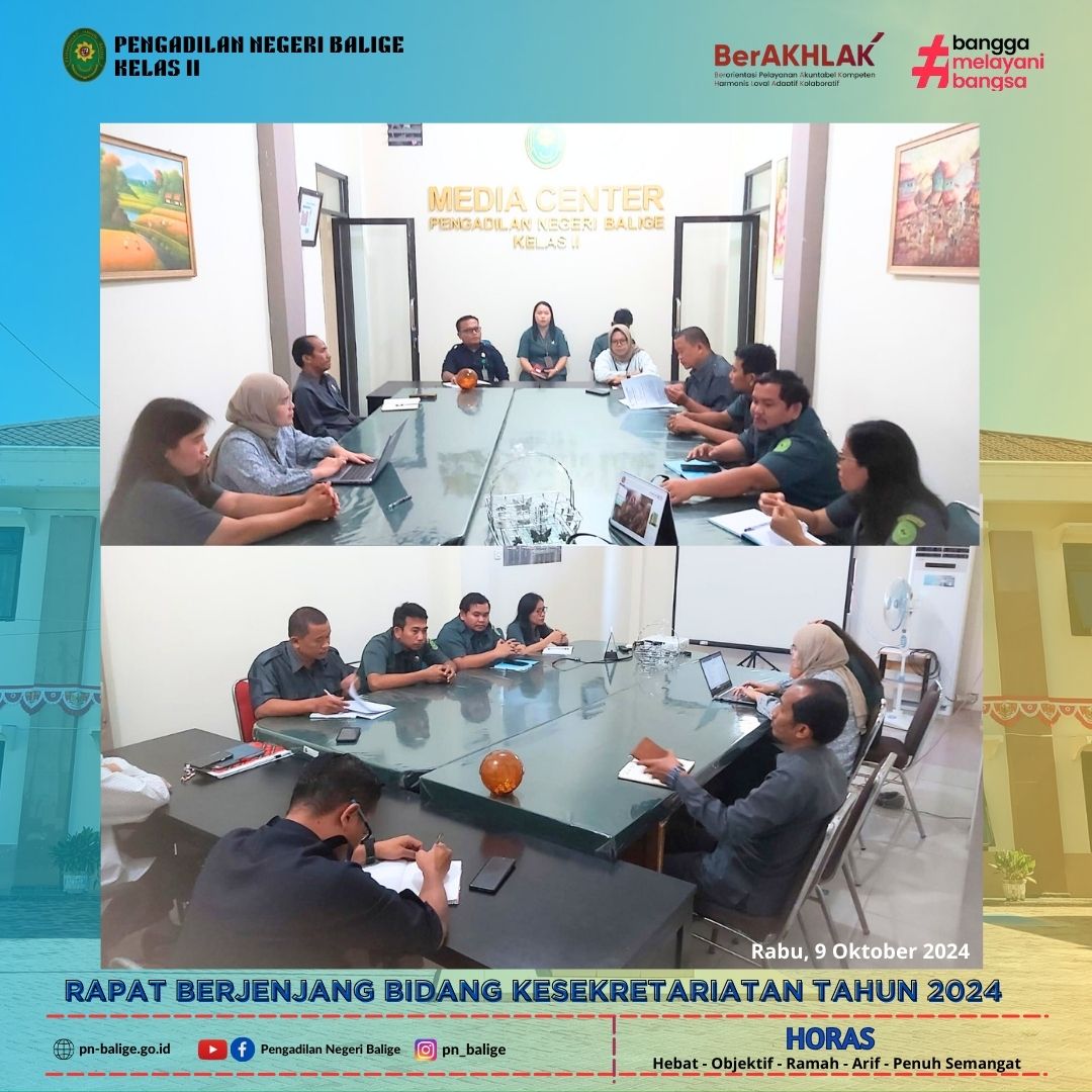 RAPAT BERJENJANG BIDANG KESEKRETARIATAN OKTOBER TAHUN 2024
