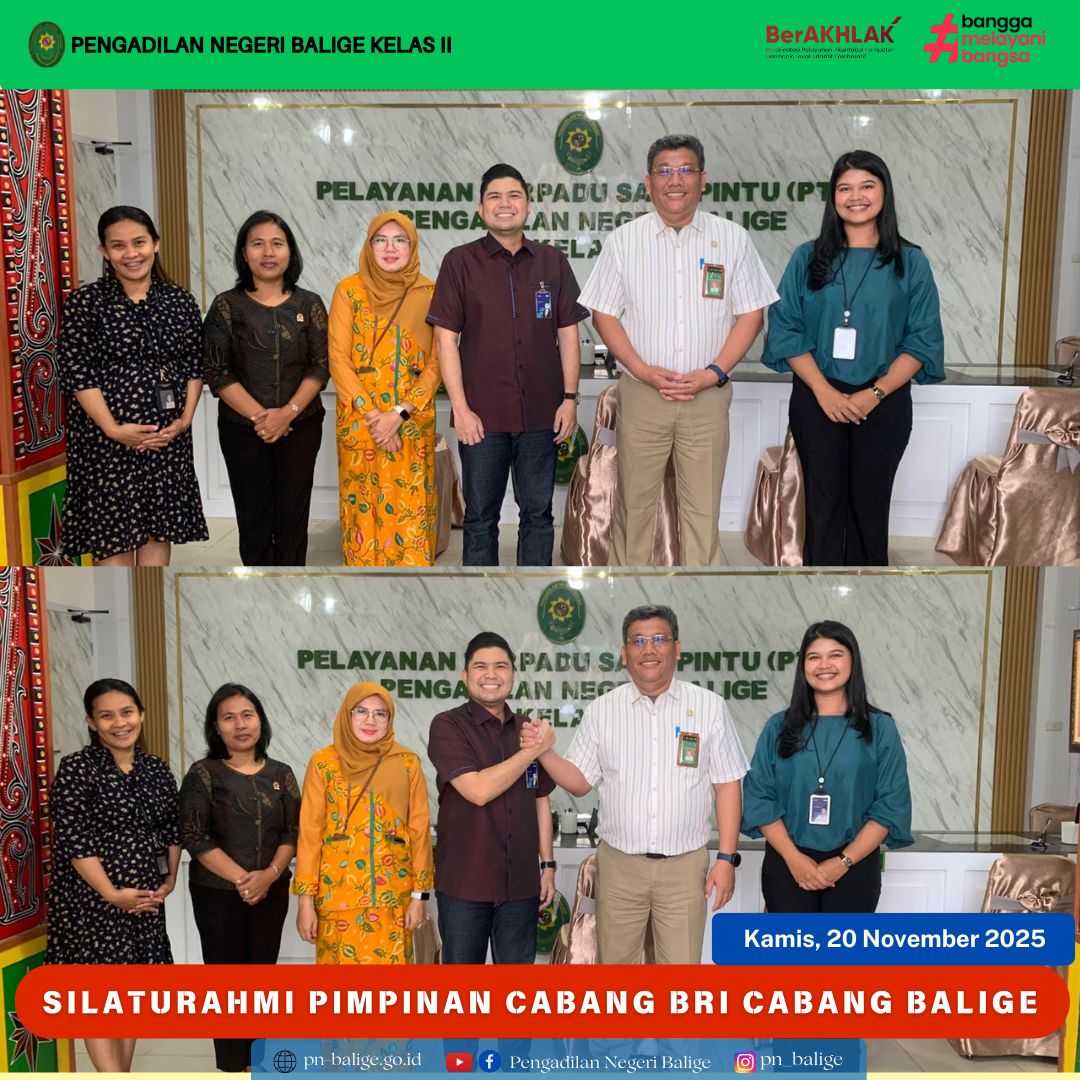 SILATURAHMI PIMPINAN CABANG BRI CABANG BALIGE PADA PENGADILAN NEGERI BALIGE SILATURAHMI PIMPINAN CABANG BRI CABANG BALIGE PADA PENGADILAN NEGERI BALIGE