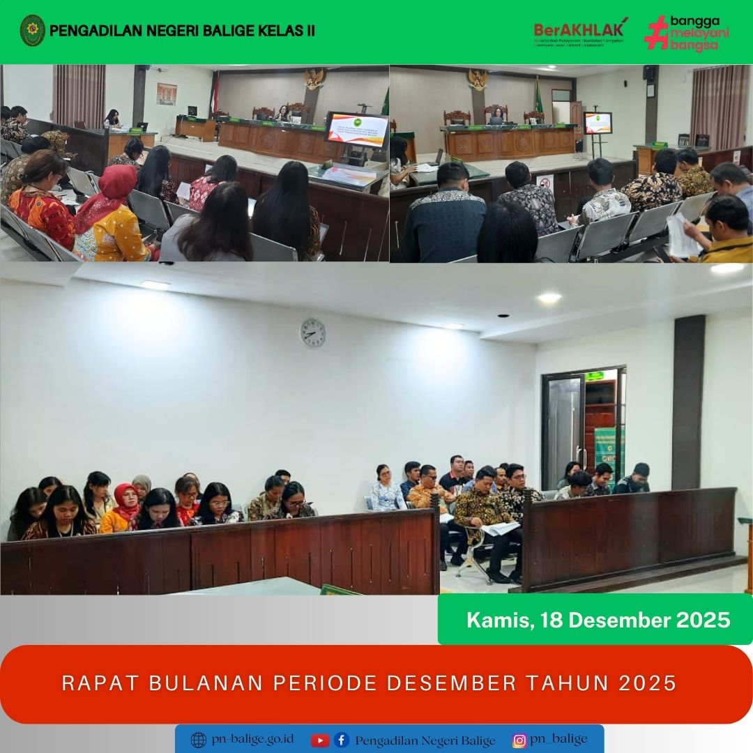 RAPAT BULANAN PERIODE DESEMBER TAHUN 2025