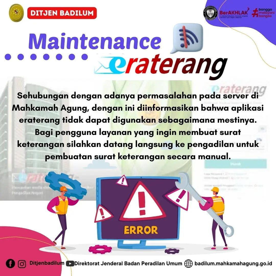 MAINTENANCE ERATERANG