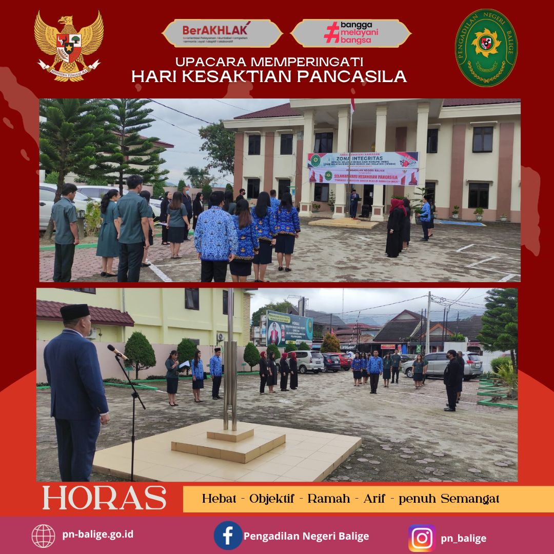 UPACARA MEMPERINGATI Hari Kesaktian Pancasila Tahun 2023 UPACARA MEMPERINGATI Hari Kesaktian Pancasila Tahun 2023