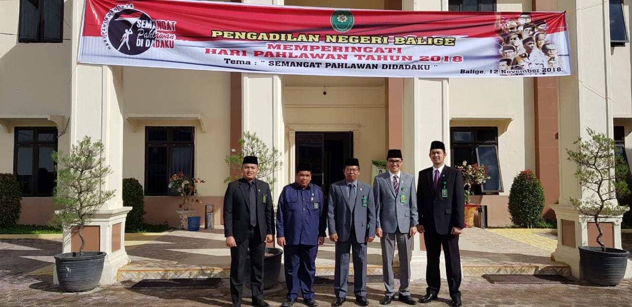 Upacara Peringatan Hari Pahlawan ke-73 Tahun 2018 di Pengadilan Negeri Balige