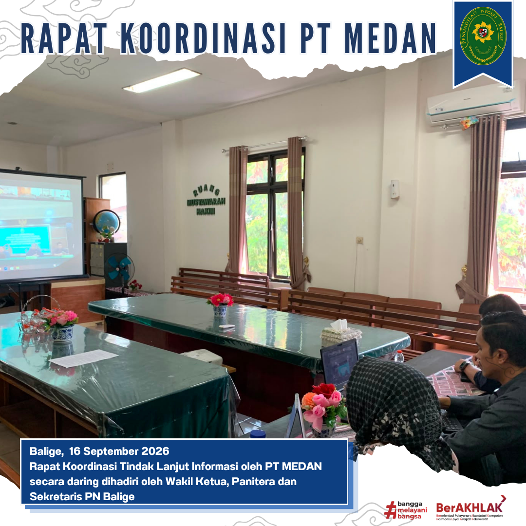 Rapat Koordinasi Tindak Lanjut Informasi oleh PT Medan