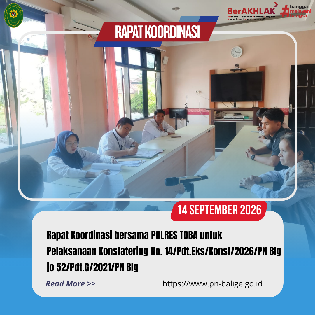 Rapat Koordinasi Pelaksanaan Konstatering